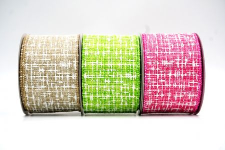 Spring Colors Faux burlap Wired Ribbon
